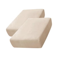 Xusx111 - 2 Paquete Cubierta De Cojín Estirable, Sofá Cojín Slipcover Cubiertas De Asiento Protector De Muebles Con Fondo Elástico (Gris Beige, 2)