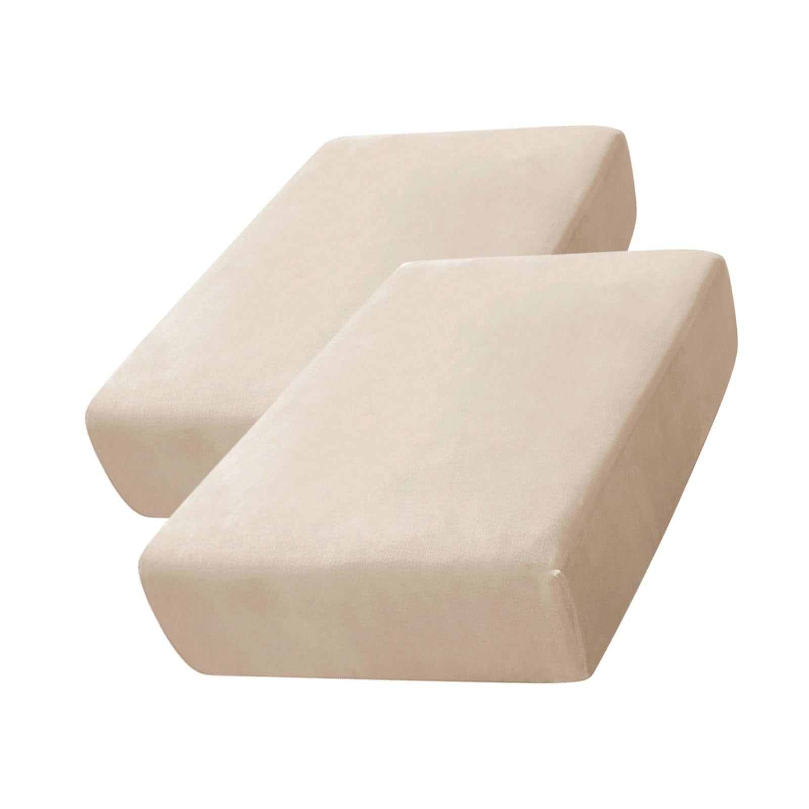 Xusx111 - 2 Paquete Cubierta De Cojín Estirable, Sofá Cojín Slipcover Cubiertas De Asiento Protector De Muebles Con Fondo Elástico (gris Beige, 2)