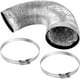 thumbnail image 1 of Gaine Ventilation en Aluminium, Tuyau d'evacuation en Aluminium pour Hotte Aspirante/Sécheuse, Tuyau d'evacuation Flexible avec 2 Colliers de Serrage en Acier et Tuyau d'evacuation d'air (⌀100mm x 3m), 1 of 5