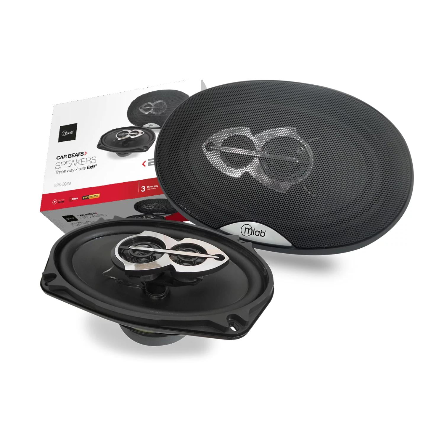 Microlab - Pack 2 Parlantes 6x9" Para Automovil Negro 8988 Mlab