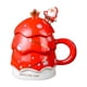 thumbnail image 2 of Taza De Café Con Diseño De árbol De Navidad, Tazas De Leche Para Regalo De Cumpleaños, Hogar, Oficina, Rojo, 2 of 5