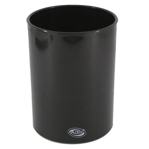 Adix - Portalápiz Plástico Redondo Negro