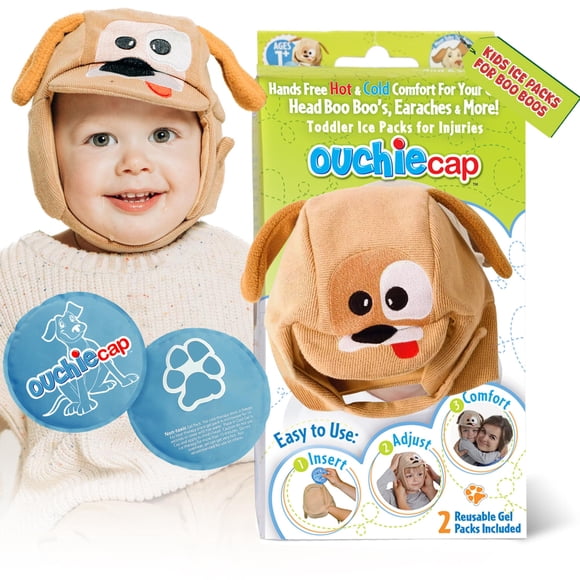 Compresa de hielo Ouchiecap 2 unidades – Reutilizable para niños, manos libres
