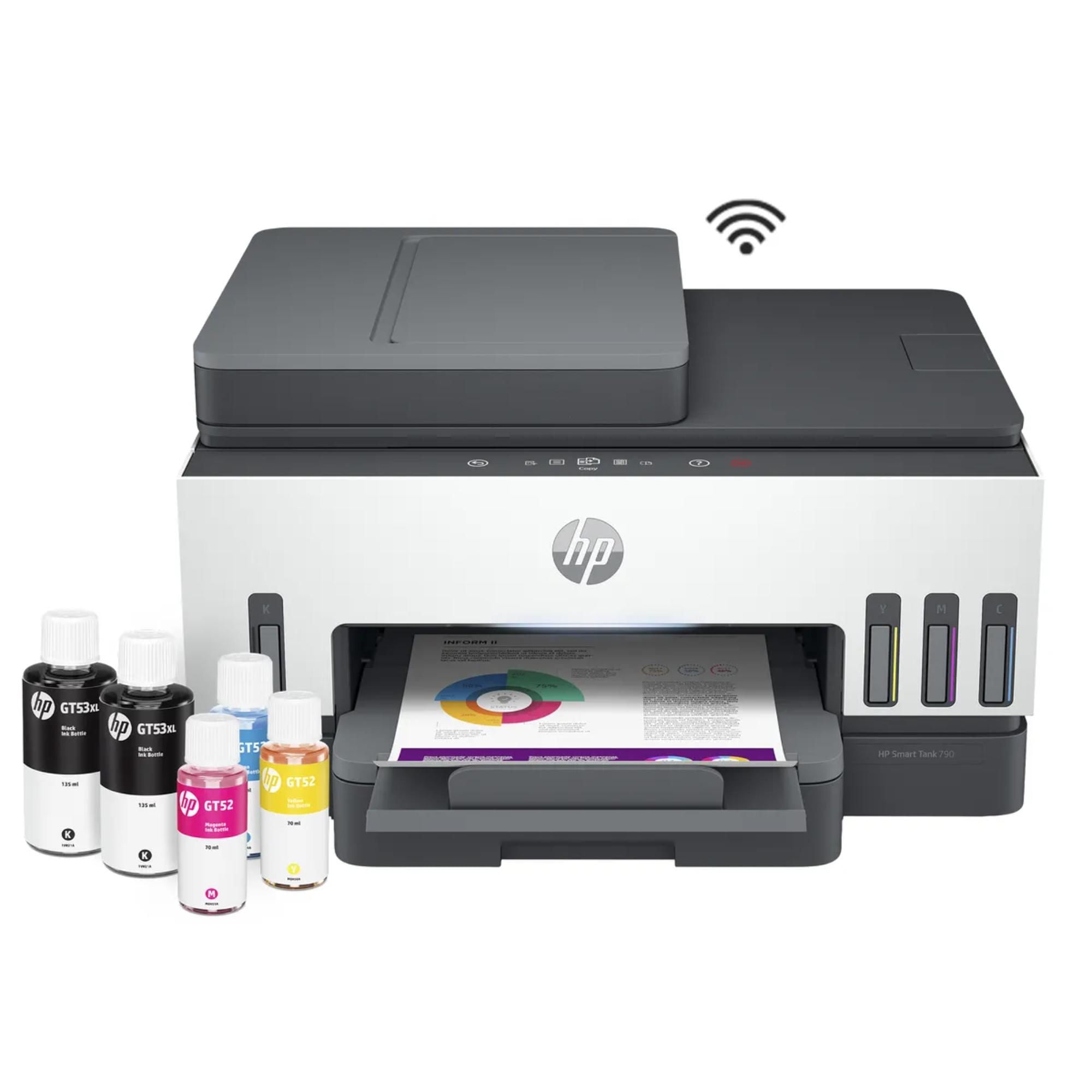 Hp - Impresora Multifuncional Inyección Térmica De Tinta Smart Tank 790 Wifi Blanco