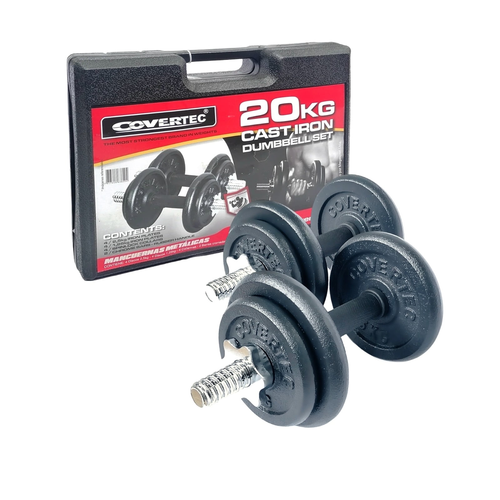 Covertec - Maleta Mancuernas 20 Kg