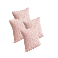 Genérico - Pack De 4 Fundas De Cojin Serie Abanico 45X45 Cm Rosa