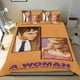 thumbnail image 1 of Una Mujer Bajo la Influencia Conjunto de sábanas temático, trío de piezas, cómodo y amigable con la piel, diseño único, regalo de decoración para el hogar para familiares, amigos y fans,173cm *218cm, 1 of 6