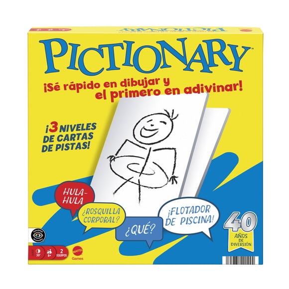 Juego de Mesa Pictionary Original Juego Familiar Dibujo Adivina 8 años+