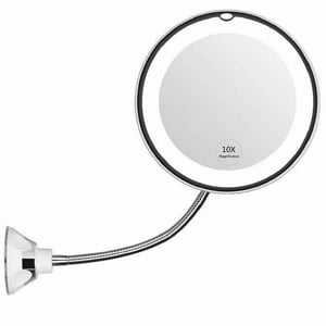 Genérico - Espejo Maquillaje Aumento Luz Led Cuello Cisne Flexible Rondon