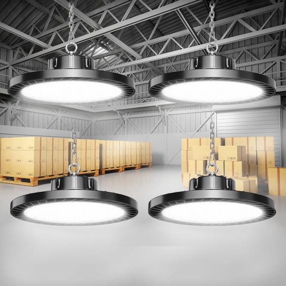 Luces LED de gran altura ONLYLUX UFO, 300 W, paquete de 4 unidades, 45000 lm, 6000 K