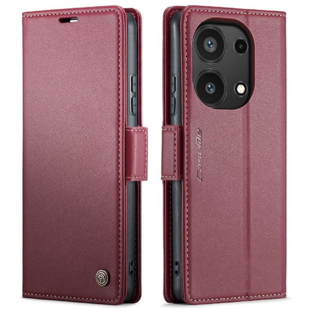 CaseMe tipo cartera Xiaomi Redmi Note 13 Pro 4G con cierre magnético, RFID, tarjetero, soporte, carga inalámbrica