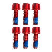 Ioensy - 6X Kit De Tornillos De Vástago De Bicicleta Tornillo De Freno De Disco De Bicicleta Para Reparación De Ciclismo Rojo