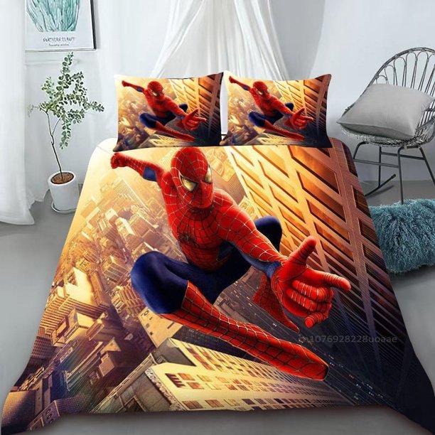 Duvet Cover Spiderman Quilt Marvel Cartoon Home Breathable Bedding Custom Made Bedding Set Queen Size Boys Children Gift Bed Sheets