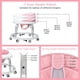 thumbnail image 4 of Andador para bebé Wnttmt plegable, ajustable, rosa con freno, 4 of 8