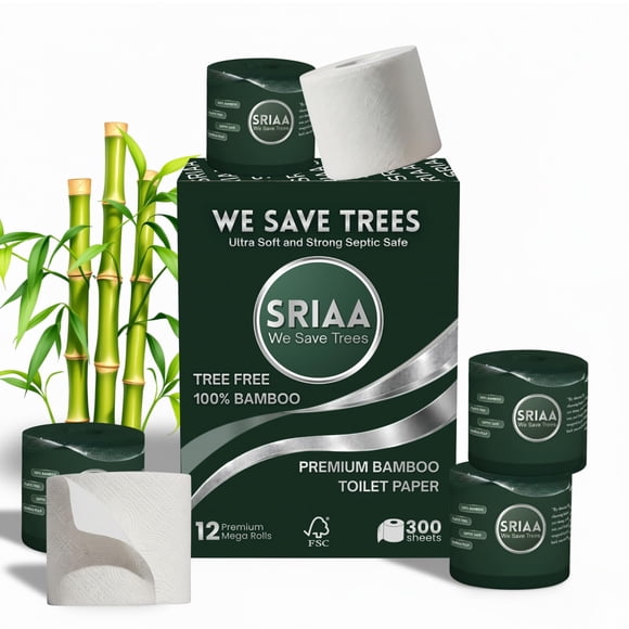 Papel higiénico SRIAA 12 rollos mega 3 capas FSC