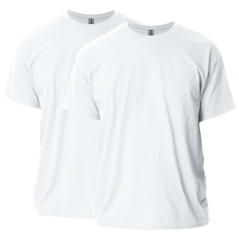 Camiseta Gildan Ultra Cotton G2000 Para Adultos, 4Xl, Blanca, Paquete De 2