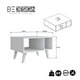 thumbnail image 3 of Mesa De Centro Retro Blanco Moveli, 3 of 3