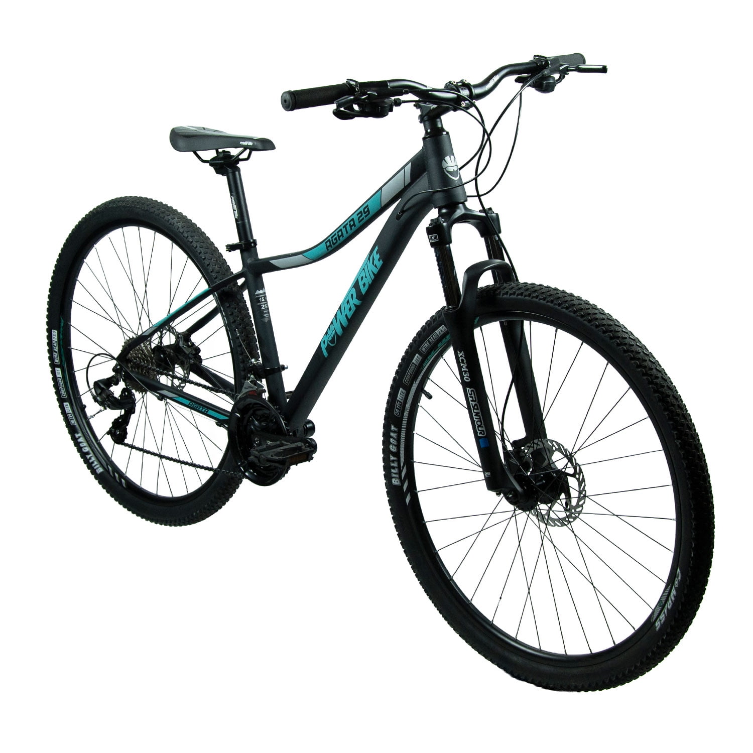 Powerbike - Bicicleta Mtb Aro 29 Agata Negro / Turquesa