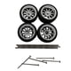 thumbnail image 3 of 4 Piezas Ruedas Y Neumáticos De Coche RC Accesorios De Coche De Aleación RC Para Escala 1/64 DIY Estilo Argent A, 3 of 3