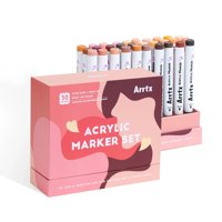 Arrtx Marcadores Acrílicos 30 Colores Piel Punta Pincel 30C