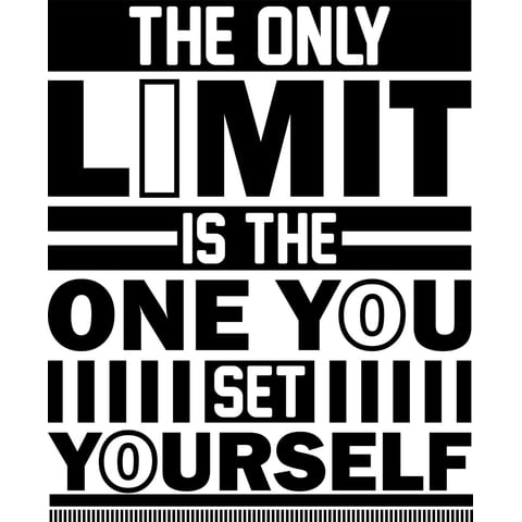 Rienda Libre Graphics - Frase Deco The Only Limit Is The One You Fr-11146