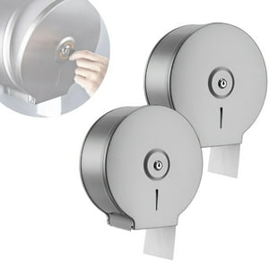 Genérico - Pack X2 Dispensador Papel Higienico Jumbo Industrial Acero