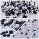 thumbnail image 2 of Cuentas MYYKO 60 g Negro y Blanco - Perlas Planas y Strass, 2 of 7