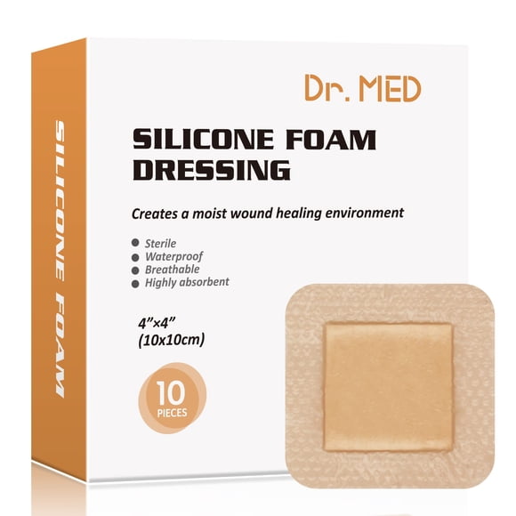 Apósito de espuma de silicona Dr. Med 10 unidades 10 x 10 cm
