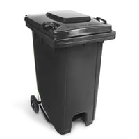 Recilock - Basurero Con Pedal Central 120 Litros - Gris Oscuro