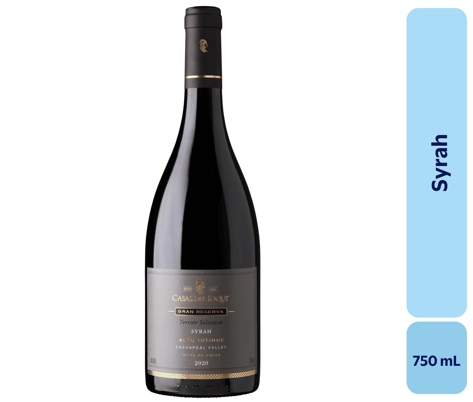 Vino Syrah Botella 750 mL Casas Del Toqui