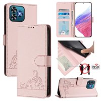 Funda Tipo Cartera Foxdock Para Oukitel C53 Con Soporte, Ranuras, Rfid, Diseño De Gato
