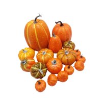 Bothyi - 16 Calabazas Artificiales Para Repisa De Chimenea Para Jardín De Acción De Gracias