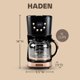 thumbnail image 4 of Cafetera Programable HADEN para 12 Tazas en Negro y Cobre, 4 of 9