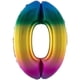 thumbnail image 1 of Lámina de aluminio para globo número 0-40, diseño divertido de arcoíris, 1 of 3
