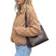 thumbnail image 4 of INSPIRE CHIC Chaqueta Bomber de Mujer de Imitación de Ante Casual Recortada con Cremallera y Solapa de Manga Murciélago Abrigo Exterior Talla X Grande Caqui, 4 of 6