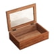 thumbnail image 1 of Caja De Almacenamiento De Madera Rústica Con Tapa Superior De Vidrio Para Coleccionables Pasatiempos, 1 of 5