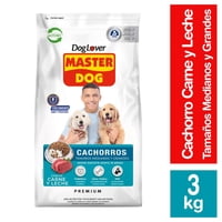 Alimento Seco Cachorro Raza Mediana/Grande Sabor Carne Y Leche Bolsa 3 Kg Master Dog