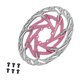thumbnail image 3 of Rotor De Freno De Disco Para Bicicleta De 160 Mm, Piezas De Frenado Para Ciclismo De Carretera, Para Exteriores, Color Rosa, 3 of 5