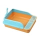 thumbnail image 2 of Bandeja Higiénica Para Gatos Robusta Con Lateral Alto Para Animales Pequeños Orinal Inodoro Para Gatitos Naranja Y Azul XL, 2 of 5