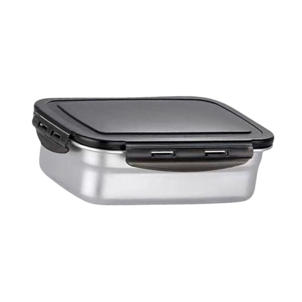 Fiambrera de acero inoxidable, contenedor para congelador, refrigerador, caja para conservar frutas con tapa hermética para viajes y cenas familiares. 850 ml