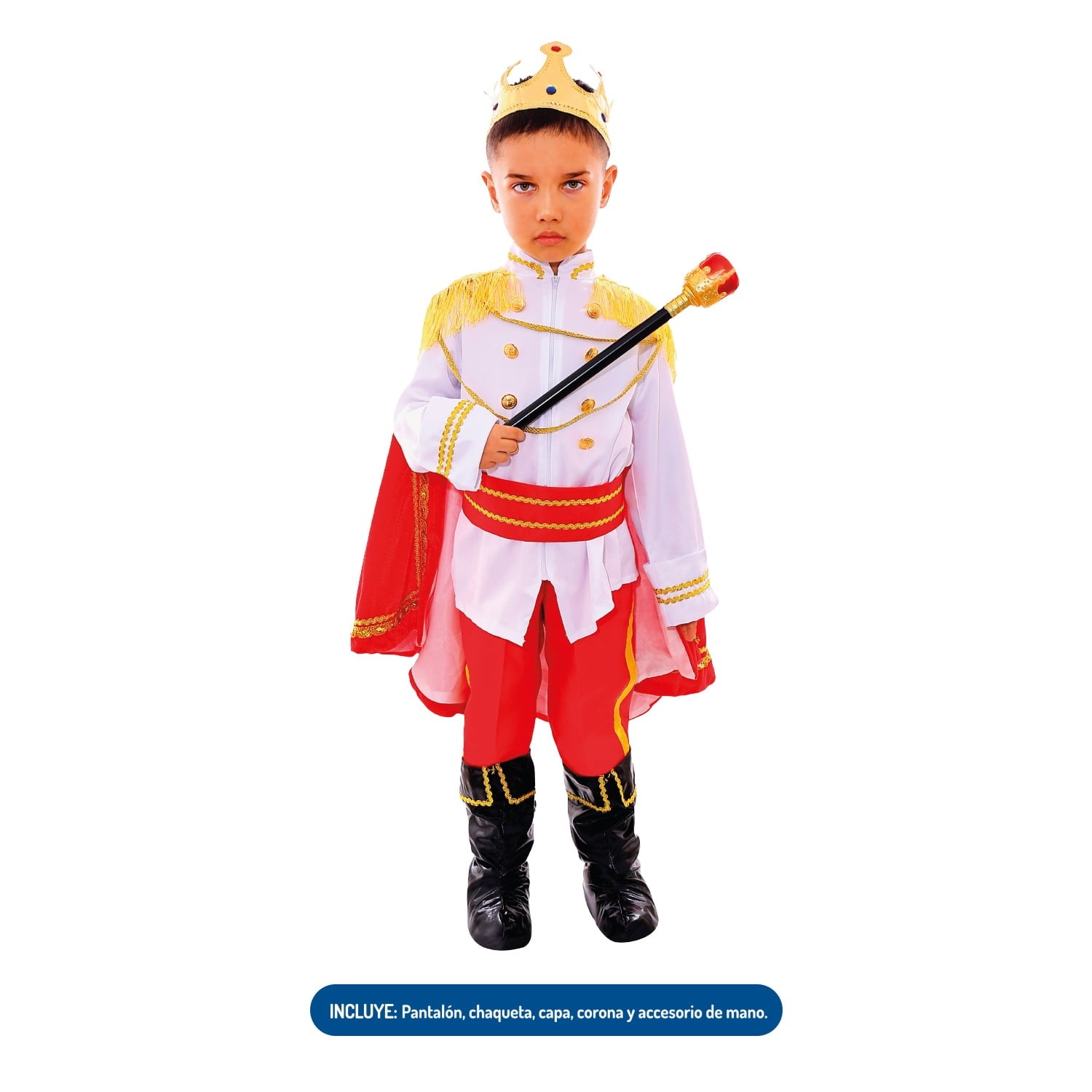 Tododisfraceschile - Disfraz Principe O Rey Completo Talla 10 A 12 Años