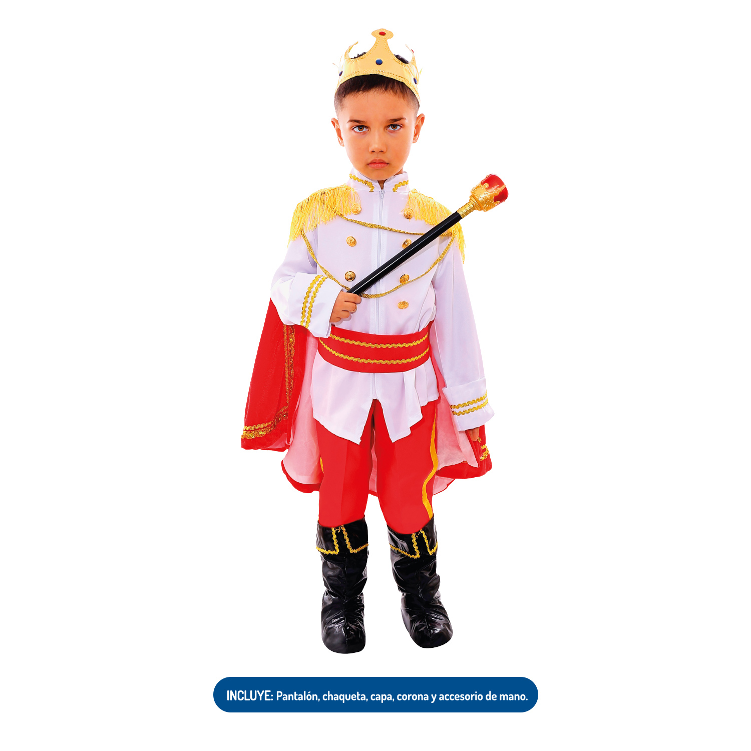 Tododisfraceschile - Disfraz Principe O Rey Completo Talla 5 A 6 Años