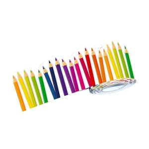 Magideal - Pegatina Con Patrón De Lápiz, Decoración Artesanal, Calcomanías De Lápiz Coloridas, Tablón De Anuncios Resistente Al Desgaste, Bordes Multiusos Para V 76 Cm X 5 M
