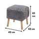 thumbnail image 3 of Pouf Kira Diseño 1 Gris Piel Sintética 42x42x43 cm, 3 of 3