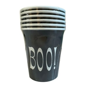 Set 6 Vasos 9 Oz Blanco Y Negro Halloween Big Party