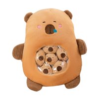 Magideal - Almohada De Bocadillos De Animales Lindo Animal De Peluche De Capibara Cómodo Cojín Decorativo Para Habitación De Niños Muñeco De Peluche De Capibara Marrón