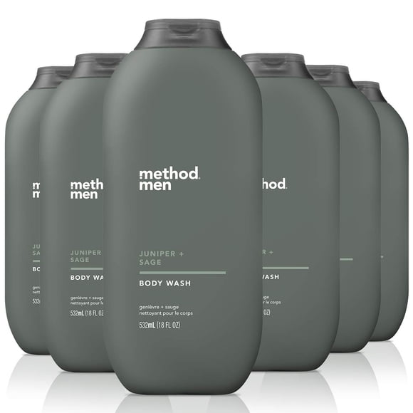 Body Wash Method Men Juniper + Sage, 532 ml (paquete de 6)