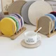 thumbnail image 4 of XmhyTop Juego de 4 Portavasos Absorbentes Antideslizantes, Coasters para Vasos y Copas de Vino, Estilo A, 11cm, Azul oscuro, 4 of 5