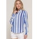 thumbnail image 2 of Camisa Fashnzfab Tejida De Rayas Anchas Manga Larga Azul Marino, 2 of 5