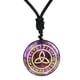 thumbnail image 5 of Collar Triquetra De Forma Redonda Con Cadena De Cuerda Collar De Runas Para Mujeres Ni?as Violeta, 5 of 5